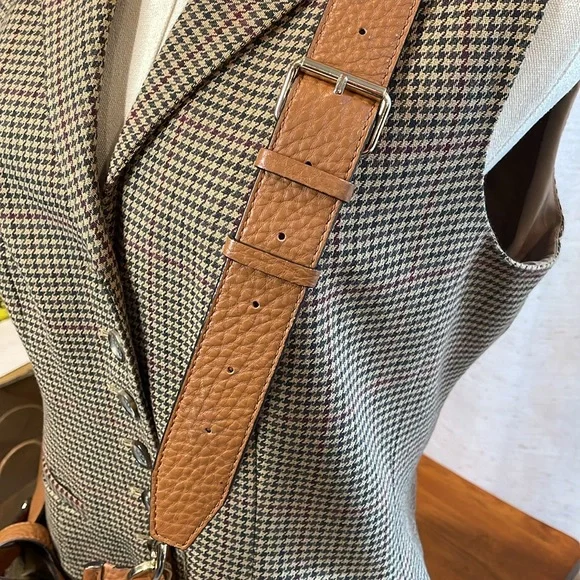 Rebecca Minkoff Brown Pebbled Leather Studded Shoulder Bag - Picture 3 of 10